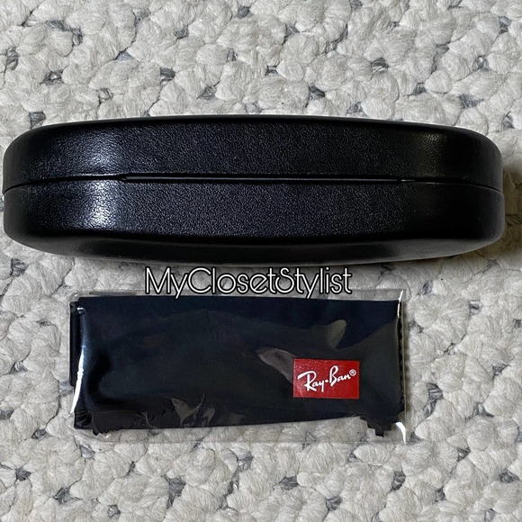 RAY-BAN Black Sunglasses Case + Cleaning Cloth NEW & Authentic - Picture 6 of 6